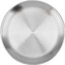 MUKCHAP 6PCS 11.81 Inch Stainless Steel Plates, Silver Flat Metal Dishes, Camping Serving Dinner Plates for Snack, BBQ