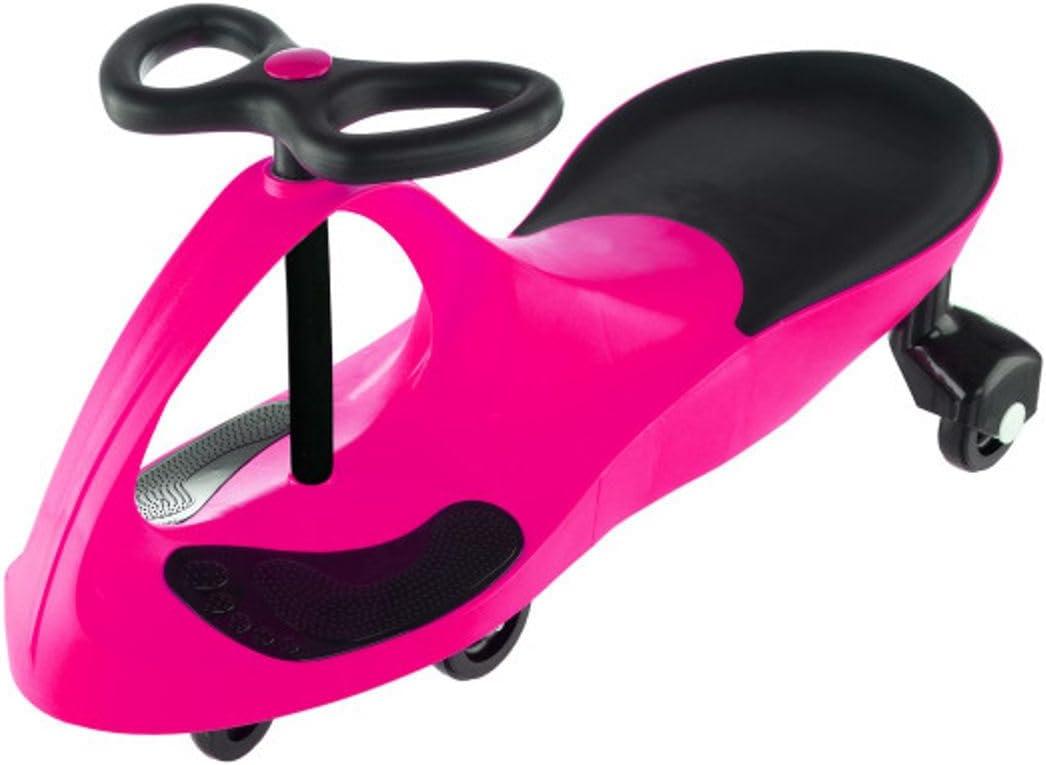Wiggle Car Ride On Toy - No Batteries, Gears or Pedals - Twist, Swivel, Go - Outdoor Ride Ons for Kids 3 Years and Up by Lil' Rider (Hot Pink and Black), Large