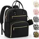 Pritent Diaper Bag Backpack,Baby Essentials Diapers Bag with Pacifier Case,Multipurpose Stylish Large Capacity Travel Backpack for Baby Girl/Boy(M-Black)