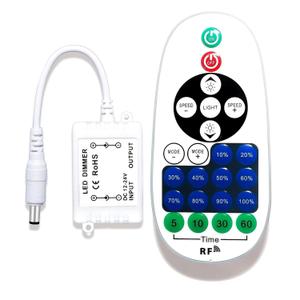 Remote Controller for Single Color LED Strip Lights and Neon Sign, DC 12-24V Dimmable LED Light Controller with Dynamic Effect Mode for LED Ribbon, Suitable for Home, Cabinet, Strip Lights, Neon Signs