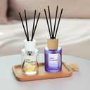 2 x Reed Diffuser - Sea Guaiac Wood&Lavender 4.06oz (120ml) 2 Packs Essential Oil Reed Diffuser Set with 16 Sticks, Long Lasting Fragrance for Home, Bathroom, Bedroom, Room, Decor
