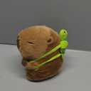 EASYLR 12inch Cute Capybara Plush with Turtle Backpack, Soft Capybara Plushie Toy Doll Pillow Birthday for Kids (with Bag)