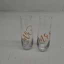 Juvale Mr & Mrs Champagne Flutes Set of 2-10 oz, 6 in, Clear Stemless Glass - Bridal Shower & Wedding Registry Gifts - Engagement Gift & Bride & Groom Glasses