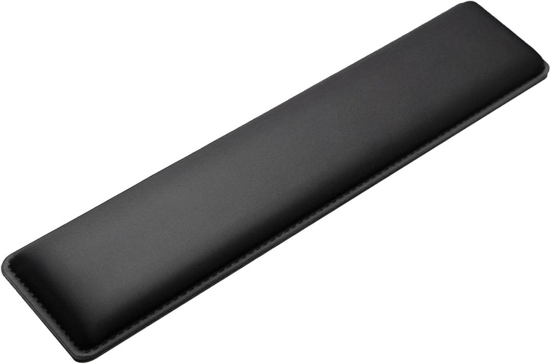 Faluber Cooling Gel Wrist Rest, 18-inch Length for Full-Sized Keyboard, Memory Foam Palm Rest with Non-Slip Footpad, Ergonomic Design, Stain Resistant, PC Accessory Gaming Gear (Large-Full Size)