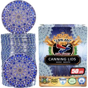 Wide Mouth Canning Lids - Mason Jar Lids Canning Supplies (50pcs.)