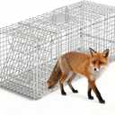 Humane Animal Trap Cage Collapsible Cat Trap Cage Live Animal Rodent Cage with Galvanized Wire for Raccoons Beavers Groundhogs Armadillos