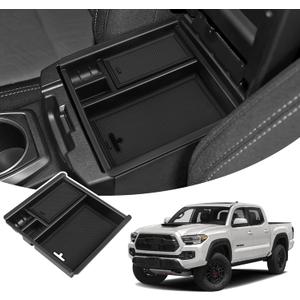 YOJOJOCO Center Console Organizer Compatible with Toyota 2016-2023 Tacoma Accessories Storage Box Organizer Tray