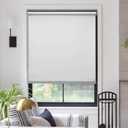 MYshade Free-Stop Cordless Roller Shades for Windows Room Darkening Roller Shades & Blinds Same Color Both Sides Fabric Pull Down Shade for Home Office Indoor Easy to Install White(36.5" W X 72" H)