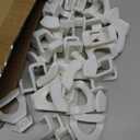 HOUSE DAY Space Saving Hanger Hooks 60 Pack, White Clothes Hanger Connector Hooks, Heavy Duty Hangers Hook Space Saver, Sturdy Hanger Connector Hook, Premium Cascading Hangers for Closet