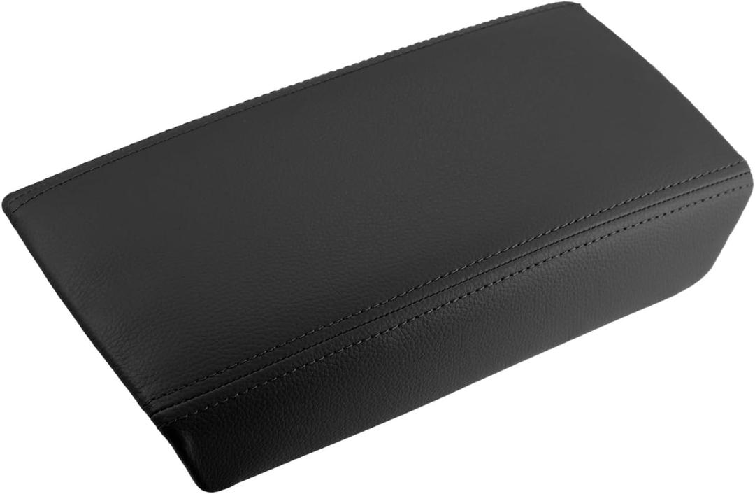 ACROPIX Car Center Console Lid Armrest Seat Box Cover Protector for Honda Accord 7th 2003-2007 Armrest Cover Pad Faux Leather Black Car Parts