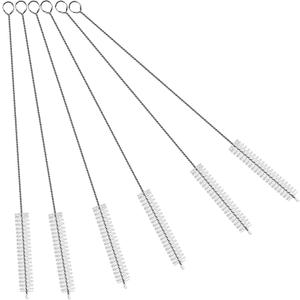 8 x Straw Cleaner Brush with 304 Stainless Steel and Nylon Bristles, Straw Brush for Stanley Cup/Glass/Silicone Straw, Baby Bottle or HummingbirdFeeders6-Piece Set.