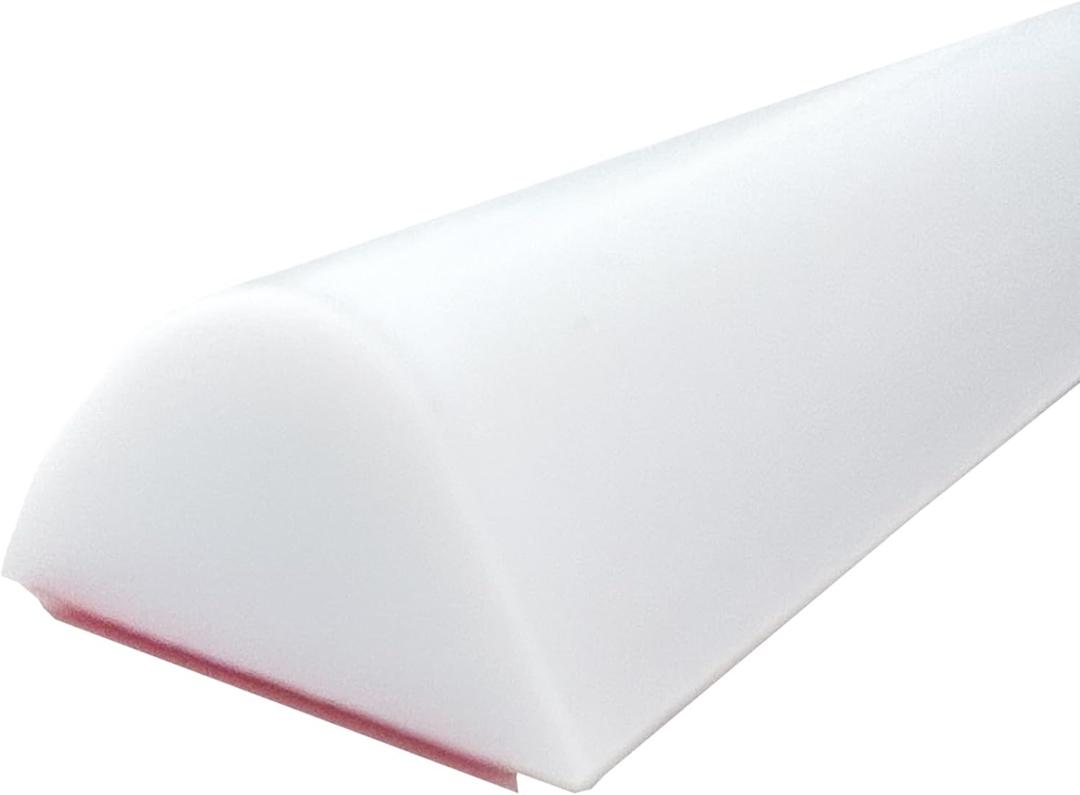 1/2" High Collapsible Shower Threshold Barrier - 59" Water Stopper - Splash Guard for Walk In Showers - Suitable for Bathrooms & Kitchens - White