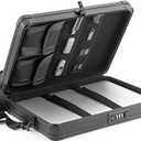 Vaultz Locking Deluxe Tablet and Laptop Case, Tactical Black, VZ03760