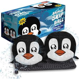 Activ Life The Ultimate Skip Ball Water Bouncing Ball (2 Pack) Create Lasting Memories with Your Friends & Family at The Beach, Lake or Pool - Great for All Ages (Penguins) Activ Life The Ultimate Skip Ball Water Bouncing Ball (2 Pack) Create Lasting Memories with Your Friends & Family at The Beach, Lake or Pool - Great for All Ages (Penguins)