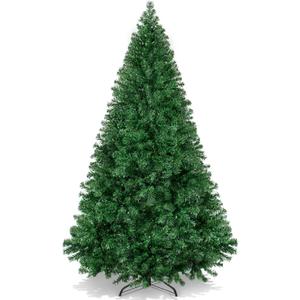 Best Choice Products Artificial Christmas Tree, 4.5ft Premium Unlit Pine Design, Dense Branches Realistic Holiday Décor​ w/Easy Assembly - White