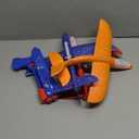 3 Pack Foam Airplane Launcher Toy with 3 DIY Stickers, 12.6" Glider Led Plane, Catapult Plane Boy Toys, Outdoor Sport Flying Toys for Kids Birthday Gifts for 4 5 6 7 8 9 10 11 12 Year Old Boys Girls (Red & orange & blue)