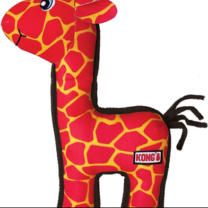 KONG Ballistic Giraffe Squeaky Dog Plush Toy, Pink, Medium/Large