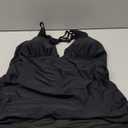 Yonique Women's Halter Tankini Top V Neck Swim Top Tummy Control Bathing Suit XL