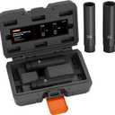 2-Piece 6 & 7 Spline Lug Nut Removal Tool Kit - Master Key Set for Stripped Frozen Rusted Wheel Locks