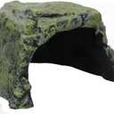 Reptile Rock Hideout Reptile Rock Hide Cave, Aquarium Habitat Dcor Rock Tortoise Hideout for Reptiles, Small Lizards, Turtles,Bearded Dragon, Tortoise, Amphibians, Fish (N18)