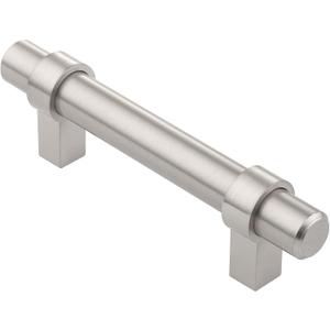 Alzassbg 10 Pack Cabinet Handles Brushed Satin Nickel, 3 Inch(76mm) Hole Centers Cabinet Pulls Straight Bar Kitchen Hardware Drawer Dresser Handle Pull AL3081SN