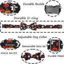 Maca Bates Halloween Dog Collar Spooky Ghost Dogs Collars with Bow Black and White Puppy Colar with Bowtie Adjustable Birthday Gift for XS Small Medium Large XL Girls Boys Male Female Dogs Pet