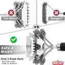 GRILLART Grill Brush for Outdoor Grill Bristle Free - Safe BBQ Grill Cleaner Brush - 18" BBQ Brush for Grill Cleaning Kit -Stainless Grill Cleaning Brush BBQ Grill Accessories Tools- Gifts for Men Dad