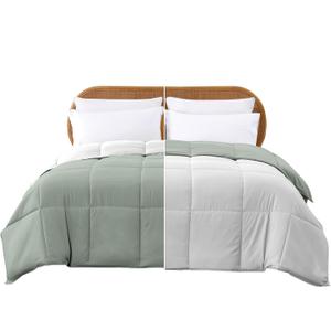 Modern Threads Down Alternative Reversible Comforter White/Gray Queen