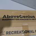 AboveGenius Badminton Rackets Set, Lightweight & Durable Badminton Set (Includes 6/12 Racquets, 6/12 Birdies), Outdoor Backyard & School Games for Adults, Teens, Families and Beginners