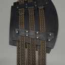 HiiFeuer Medieval Vintage Faux Leather Bracers, Retro Buckle Fastening Mercenary Arm Guards, Costume Knight Gauntlets