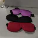 LKY DIGITAL Sleep Mask for Side Sleeper 3 Pack, Blackout 3D Eye Mask for Sleeping, Night Blindfold for Men Women (Purple & Black & Red)