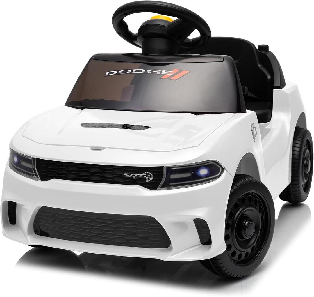 Licensed Dodge Electric Ride on Car for Toddlers Aged 1-3 w/Music & Horn