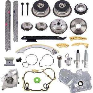 Timing Chain Kit w/Water Pump, Oil Pump, Chain Guide Sprocket Tensioner for GMC Terrain, Chevy Equinox Malibu, Buick Regal 2.2 2.4 Ecotec 9-4201S 9-4201SX