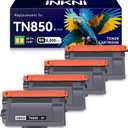 InkNI Compatible TN850 Toner Cartridge Replacement for Brother TN850 TN820 TN880 High Yield Compatible for Brother DCP-L5600DN HL L5000D HL L5200DW HL L6200DW L5850DW L6700DW Printer (Black, 4-Pack)