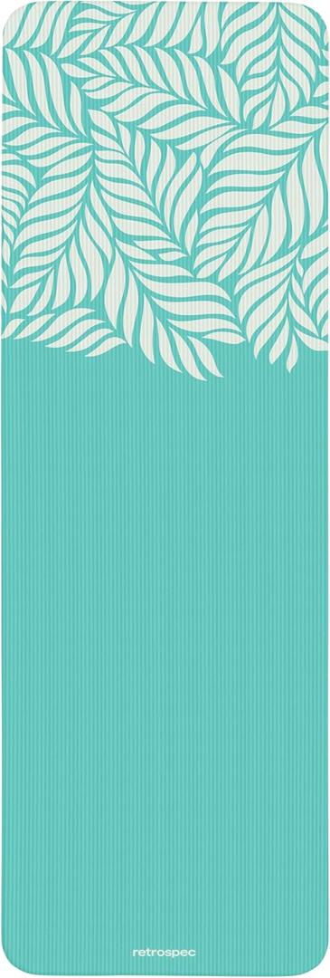 Retrospec Solana Yoga Mat 1" Thick With Nylon Strap For Men & Women - Non Slip Exercise Mat For Home Yoga, Pilates, Stretching, Floor & Fitness Workouts