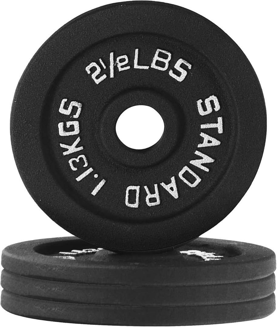 1-Inch Standard Cast Iron Weight Plate for Strength Training & Weightlifting, Multiple Sizes
