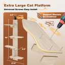 2026 New 4-Level Over Door Cat Tree, with (6 Suction Cups & Climbing Rope and Adjustable Hooks), Door Hanging Cat Shelf with 17.7in Perch Over The Door Cat Tree Climber for Large Cats and Kittens