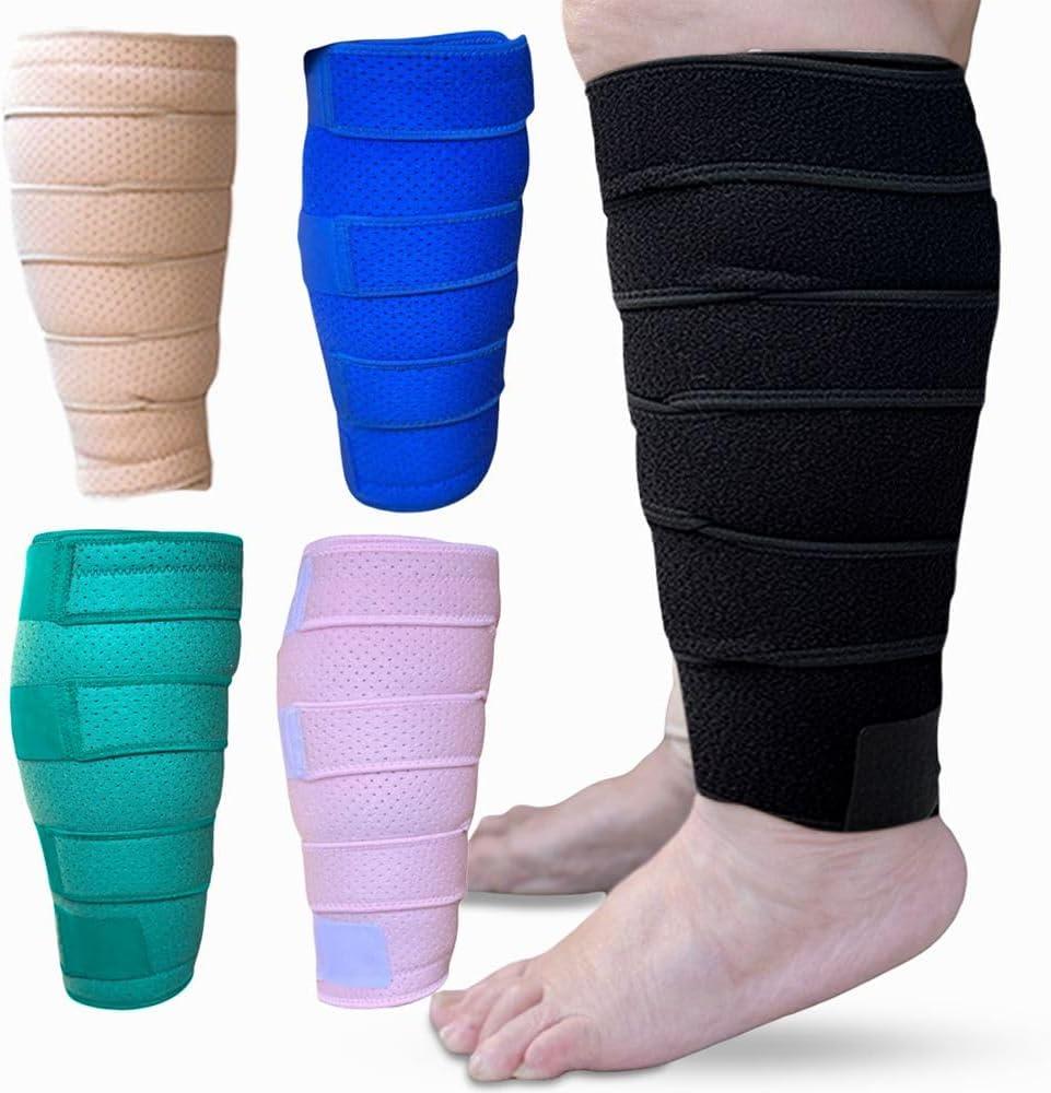 Beltwell Adjustable Calf Compression Wrap for Swelling, Edema, Lipedema  Easy Leg Compression Sleeve for Circulation, Heaviness, Pain Relief  Ideal Lymphedema Leg Wrap (Black)