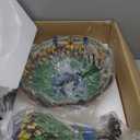 Tiffany Style Table Lamp Green Dragonfly Tiffany Lamp Handmade Stained Glass Lamp 18x18x27 Inches Desk Reading Light for Bedroom Living Room Home Office Decoration, LED Bulb Included