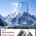 TORRAS Magnetic Shockproof for Samsung Galaxy S26 Ultra Case Clear, Fit for MagSafe,12FT Military Grade Protection, Anti-Yellowing Slim Magnetic Case for Samsung S26 Ultra Case 6.8", Diamond Clear