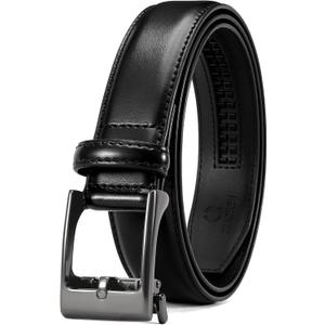 CHAOREN Boys Belt - 1 1/4" Ratchet Kids leather Belt - Perfect Companion to Kids Dress Shoes and Casual Wear (Medium - Fits Size 7-14 Pants, Black)