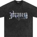 Laixton Men's Graphic Tees Shirt Unisex Cotton Oversized T-Shirt Vintage Streetwear Casual Aesthetic Tee Summer Top (Black, XXL)
