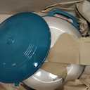 Lodge 3.6 Quart Enameled Cast Iron Casserole with Lid  Dual Handles  Oven Safe up to 500 F or on Stovetop - Use to Marinate, Cook, Bake, Refrigerate and Serve  Cornflower Blue