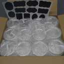 24Pack 8oz Plastic Jar Storage Container with White Lids Airtight Clear Wide-mouth Slime Storage Jars for Cosmetic Cream Light Clay