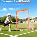 VEVOR Lacrosse Goal, 4' x 4' Portable Lacrosse Net for Small Kids