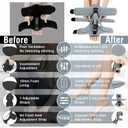 Plantar Fasciitis Night Splint Adjustable Planter Facetious Relief Straps,Support Relief Foot Drop Achilles Tendonitis(Gray-2PC) (Gray)