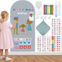 Magnetic Arch Wall Decal for Kids,Upgraded Thickened Magnetic Chalkboard for Most Wall,Suitable for Home Decoration Wallpaper and Children's Game Room (Grey, 18" W x 40" H)