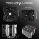 Thermalright Phantom Spirit 120SE CPU Air Cooler, 7 Heat Pipes CPU Cooler,Dual 120mm TL-C12B V2 PWM Fans, AGHP 4.0 Technology,S-FDB Bearing, for AM4/AM5/Intel lga1851/1700/1150/1151/1200, PC Cooling