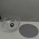 2 in 1, Tall Glass Microwave Splatter Cover for Food & Microwave Place Mat, Plate Splatter Guard Lid with Silicone Handle Knob, Cookware & Bakeware Serving Dish Cover, Food Grade, No Plastic, 10in