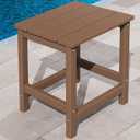 KINGYES Adirondack Outdoor Side Table, Brown